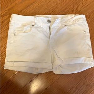 White stretchy Jean shorts